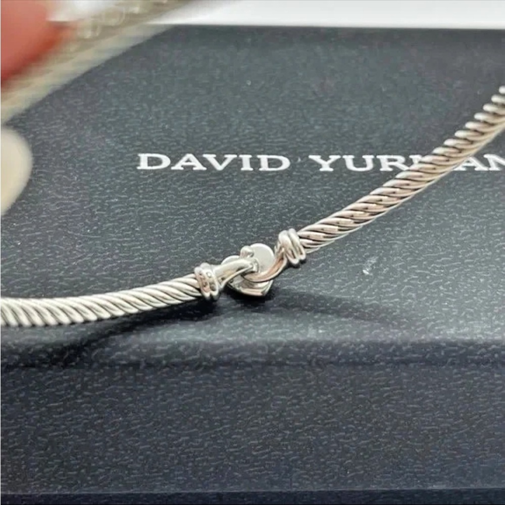 David Yurman New Silver Heart Bracelet diamond authentic pick ur sz S or M - Picture 3 of 5